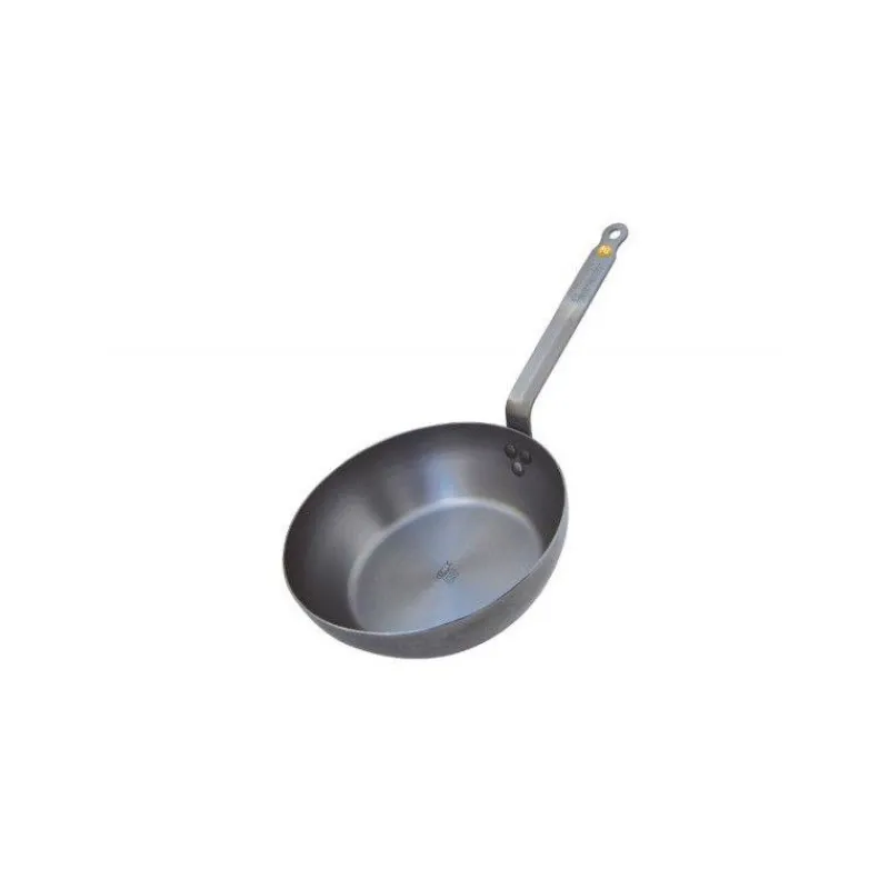 Poêles En Acier-De Buyer MINERAL Poêle Paysanne à bord haut en tôle d´acier cire d´abeille D 28 cm