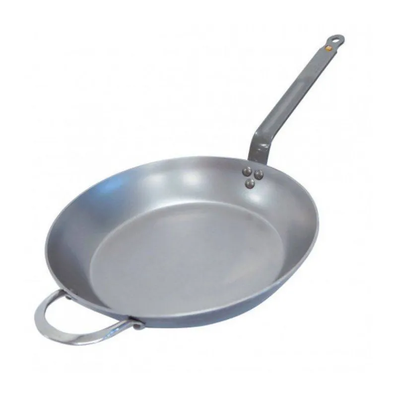 Poêles En Acier-De Buyer MINERAL Poêle ronde en tôle d´acier cire d´abeille D 32 cm