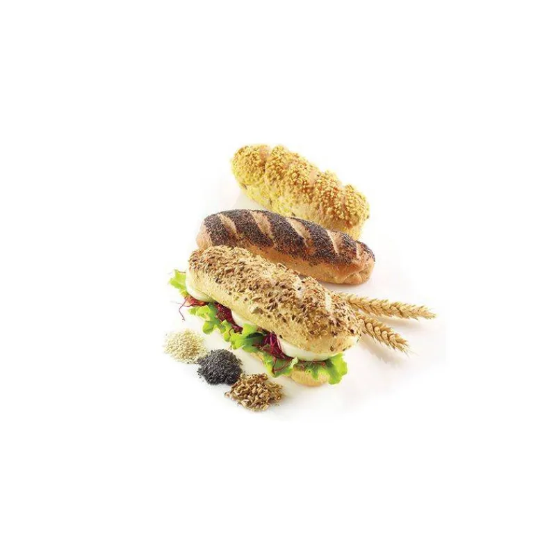 Moules Silikomart | Moules À Gâteaux Silicone-SilikoMart MINI BAGUETTE BREAD Moule 4  mini baguettes en silicone SC