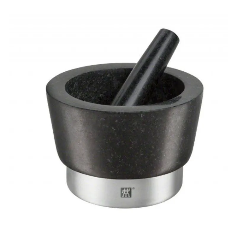 Mortiers-ZWILLING Mortier et Pilon en marbre NOIR D15 cm