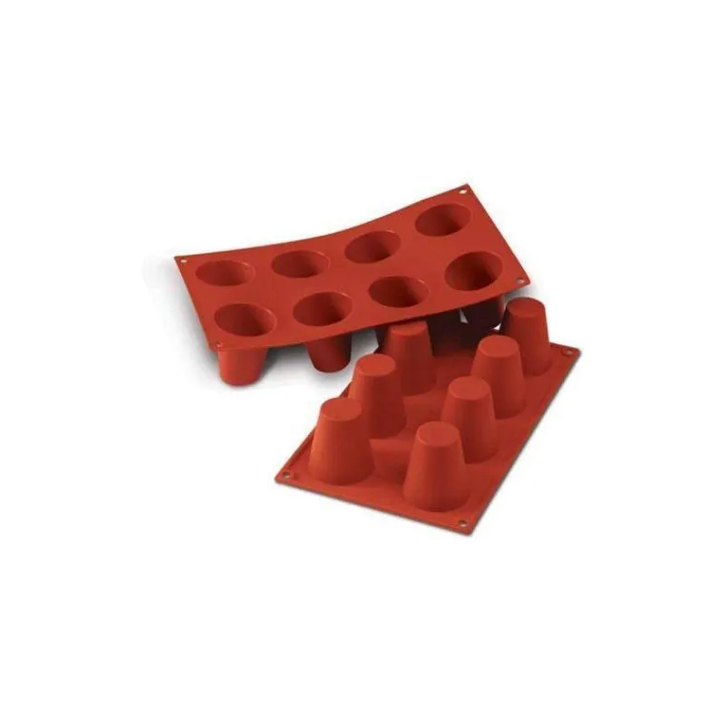 Moules Silikomart | Moules À Gâteaux Silicone-SilikoMart Moule à Babas darioles en silicone x 8