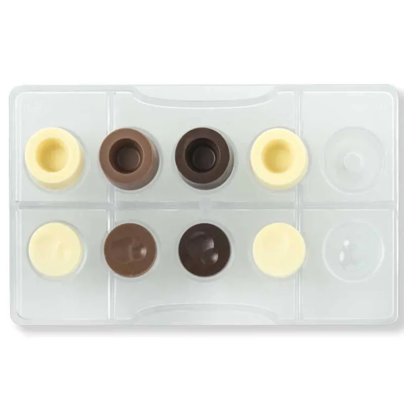 Moules À Chocolat-Decora Moule à chocolats en polycarbonate x 10 cavités D33 Cercle Modulaire  SC