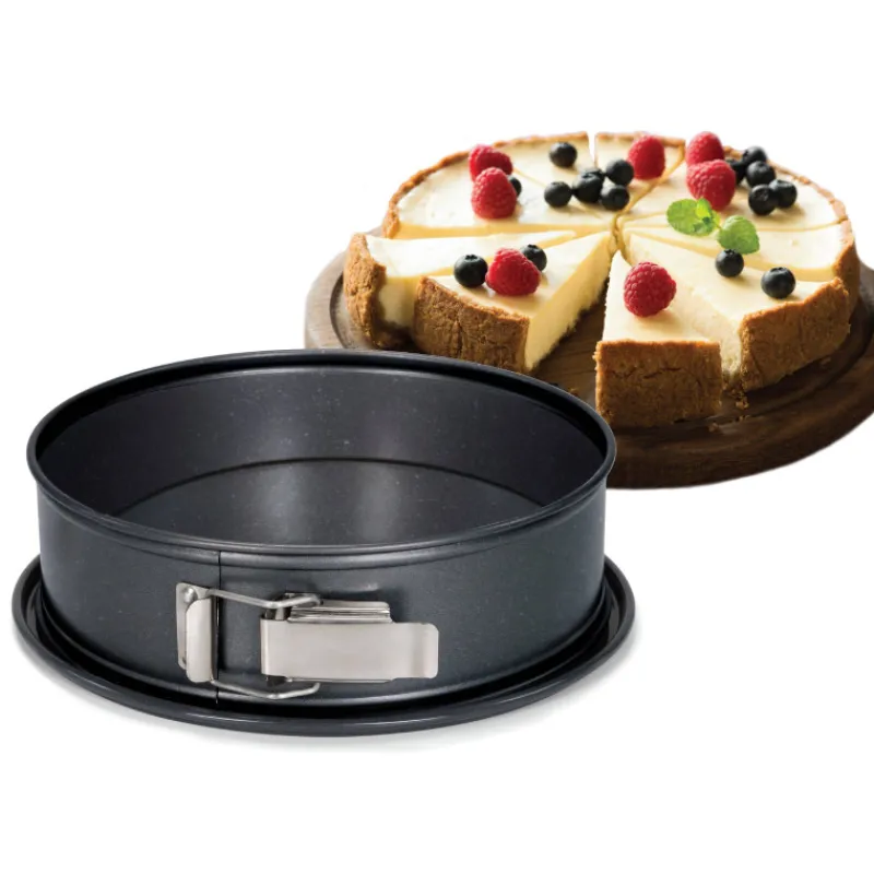 Moules À Manqué | Moules À Charnière-Patisse Moule à manqué Premium antiadhésif en acier émaillé à charnière avec fond amovible D28 cm