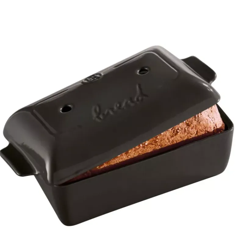 Moules À Pain-Emile HENRY Moule à Pain Moulé Rectangulaire d´ NOIR Fusain VPC