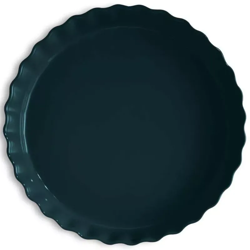 Moules À Tarte | Quiches Et Tourtes-Emile HENRY Moule à Tarte Tourtière haute Bleu Belle Ile  D32 cm