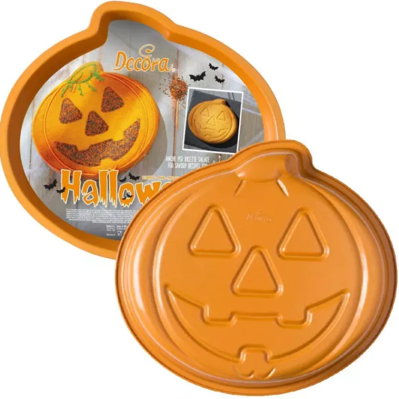 Thème Halloween-Decora Moule Citrouile 3D Acier Orange