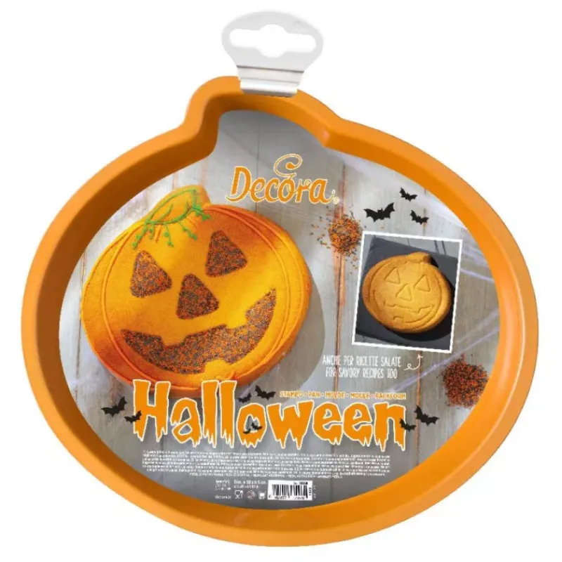 Thème Halloween-Decora Moule Citrouile 3D Acier Orange