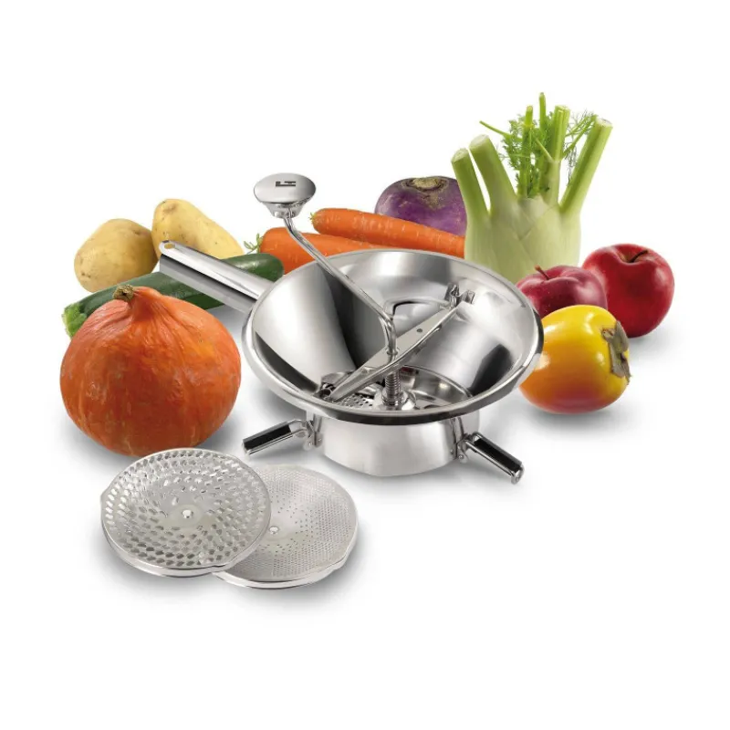 Moulins À Légumes-La Bonne GRAINE Moulin à légumes Purée Coulis ménager Inox D24 cm