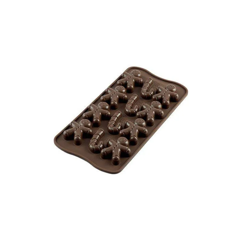 Thème Noël | Moules Silikomart-SilikoMart MR.GINGER Moule Décoration Chocolat Noël en silicone