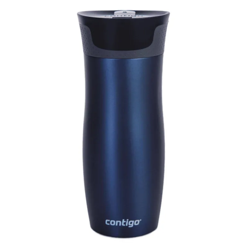 Gourdes Isothermes Et Mugs-Contigo Mug isotherme acier WESTLOOP BLEU mat 470 ml