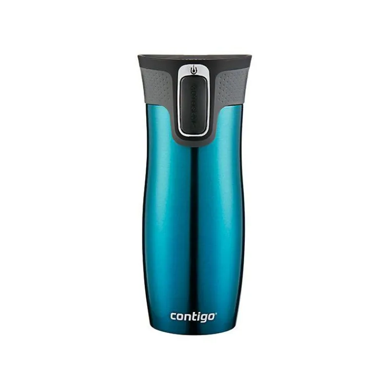Gourdes Isothermes Et Mugs-Contigo Mug isotherme acier WESTLOOP Bleu turquoise  MAT Biscay Bay 470 ml