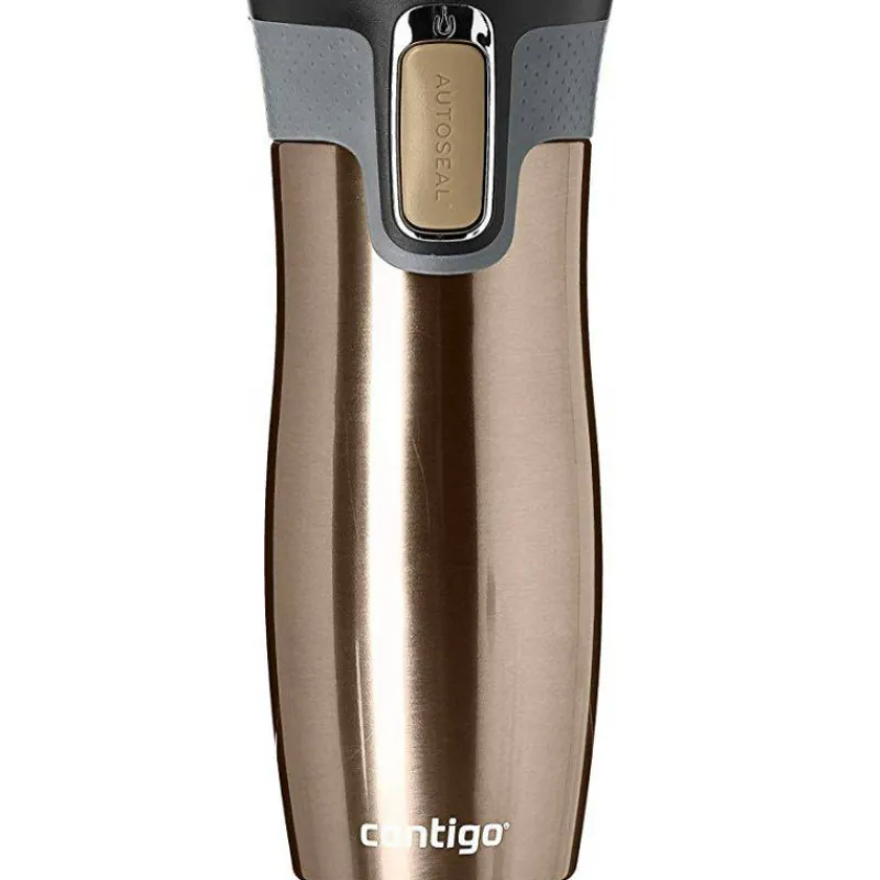 Gourdes Isothermes Et Mugs-Contigo Mug isotherme acier WESTLOOP Gunmetal  Glossy Latte 470 ml