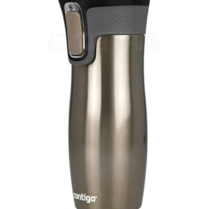 Gourdes Isothermes Et Mugs-Contigo Mug isotherme acier WESTLOOP Gunmetal  Glossy Latte 470 ml