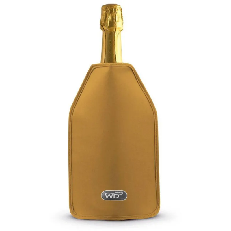 Rafraichisseurs-WD Lifestyle NAPA Rafraîchisseur souple Vin et Champagne Ajustable Or