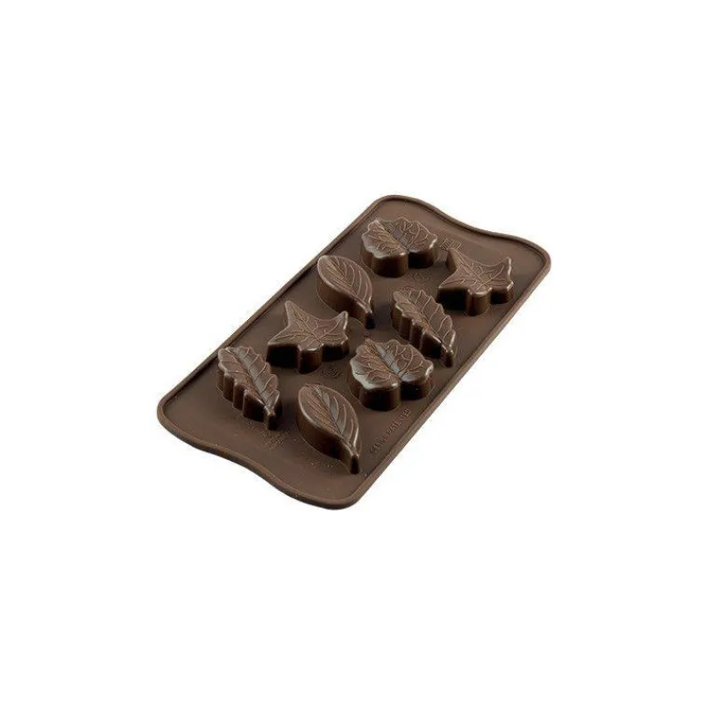 Moules Silikomart | Moules À Gâteaux Silicone-SilikoMart NATURE Moule Décoration Feuille Chocolat en silicone