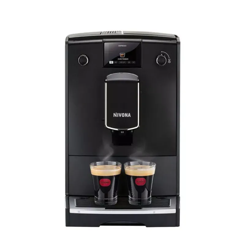 Robots Café | Expressos-Nivona SERIE 6 Machine à Café Expresso automatique avec broyeur NICR 695 Cafe Romatica Noir Mat