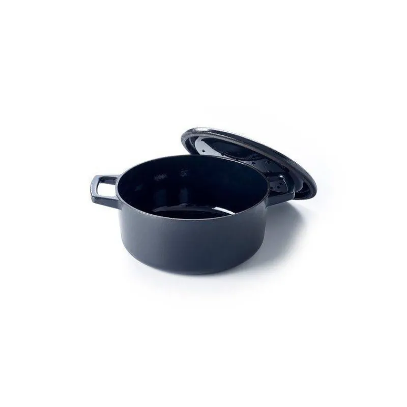 Cocottes En Fonte Traditionnelle-BEKA NORI Cocotte en fonte Emaillée Ronde Noir D26