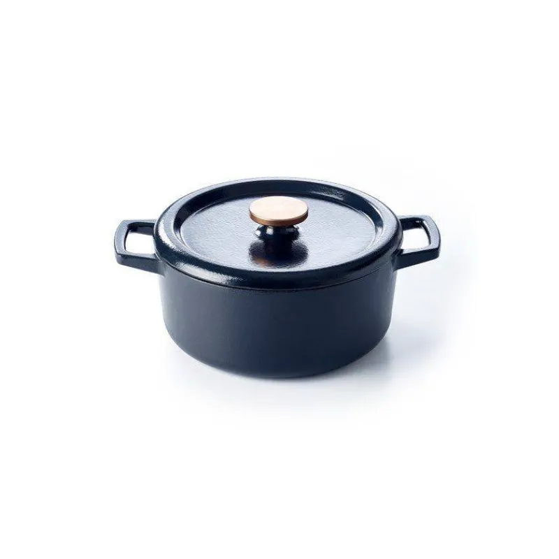 Cocottes En Fonte Traditionnelle-BEKA NORI Cocotte en fonte Emaillée Ronde Noir D26