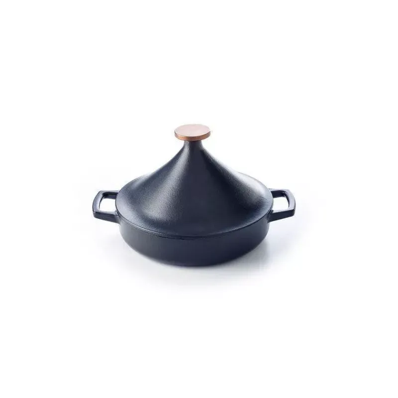 Tajine | Tajine Induction-BEKA NORI Tajine en fonte Emaillée Ronde Noir D28