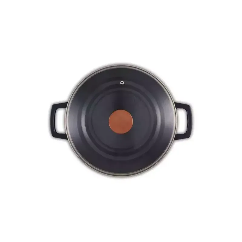 Woks En Fonte Traditionnelle-BEKA NORI Wok fonte traditionnelle avec couvercle et baguettes D30