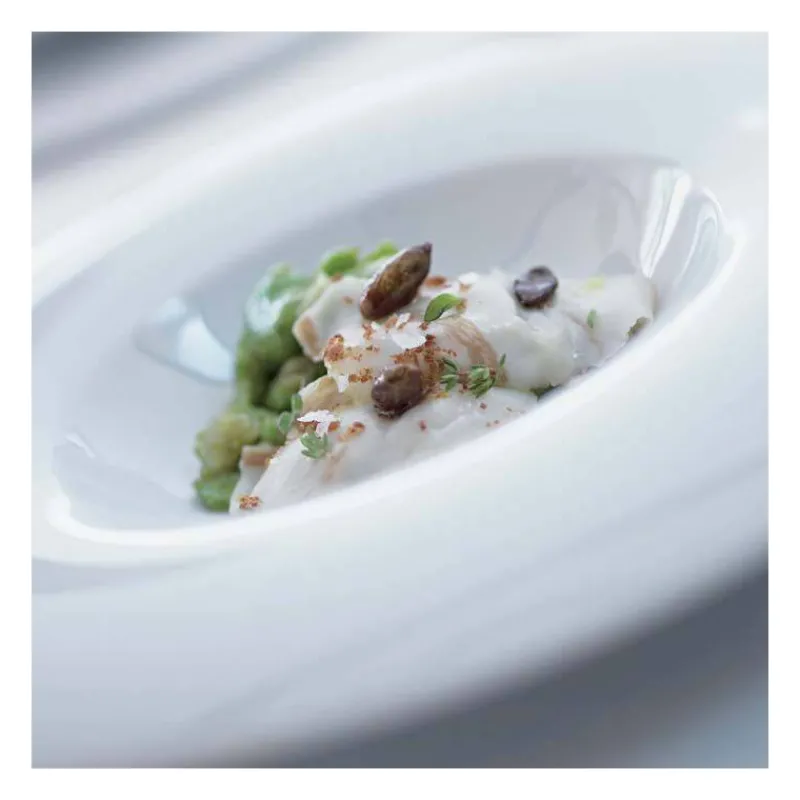 Assiettes Creuses-PORVASAL ORBE assiette Aro Porcelaine Blanche  creuse bassin Aile ronde D26 0916   SC