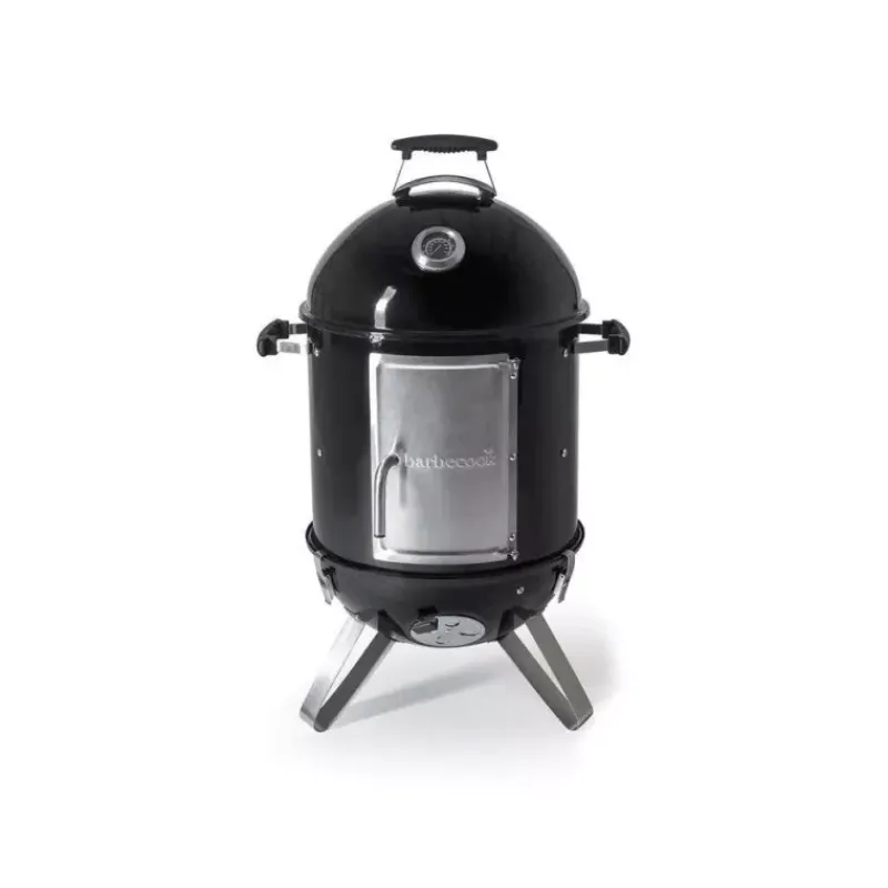 Conservation Fumoir-Barbecook Oskar S fumoir en émail noir +générateur de fumée froide et poudre de bois Chêne offert