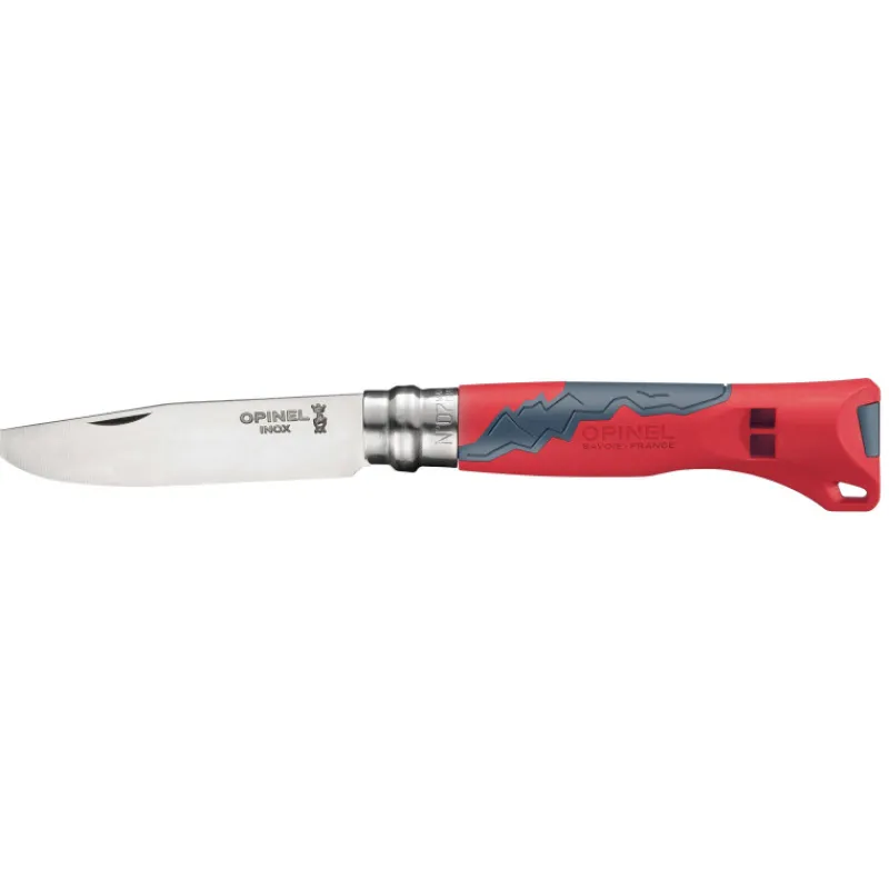 Couteaux De Poche | Couteaux Fermants-OPINEL OUTDOOR Junior couteau fermant n°7  Mer / Montagne Soft Touch Rouge