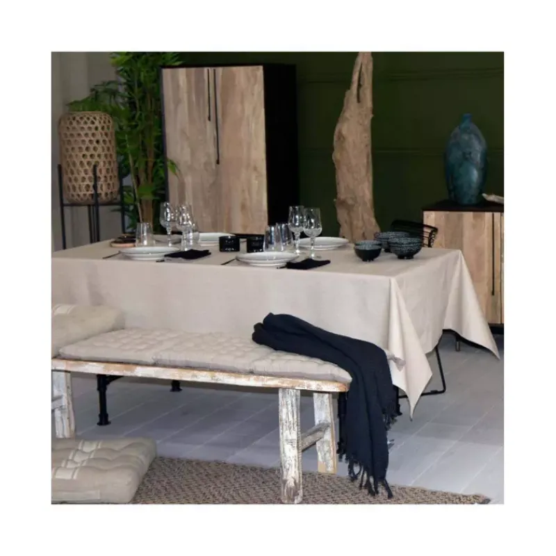 Nappe Table Rectangulaire-Sud Etoffe PALACE Nappe 70% coton 30% polyester enduit 200X150 Lin
