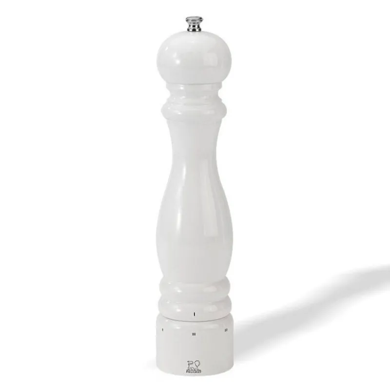 Moulins À Sel-PEUGEOT PARIS Moulin à Sel Bois U'SELECT 12 cm Laqué Blanc
