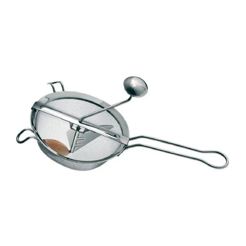 Passoires À Coulis | Ustensiles-La Casserolerie Passoire Moulin à groseilles, cassis, coulis, soupe de poisson INOX D20