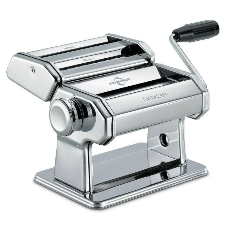 Préparer Les Pâtes-KUCHENPROFI PASTACASA Machine à Pâtes manuelle chromée Lasagne, Taglioni , Fettucine