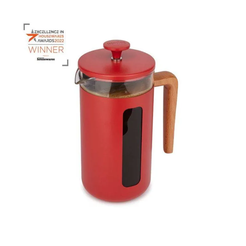 Théières, Cafetières Et Accessoires-Kitchen Craft PISA Cafetière à piston 8 Tasses La Cafetière Rouge