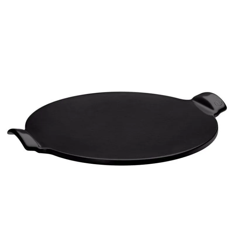 Ustensiles De Cuisine Pour Pizzas | Pizzas-Emile HENRY PIZZA Stone 36cm Four BBQ Fond lisse NOIR Mat