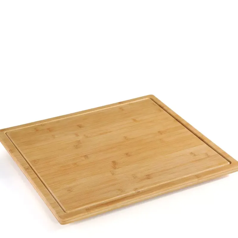 Planches À Découper En Bois-ZASSENHAUS Planche à découper de protection préparation service en bambou 56 x 50 cm