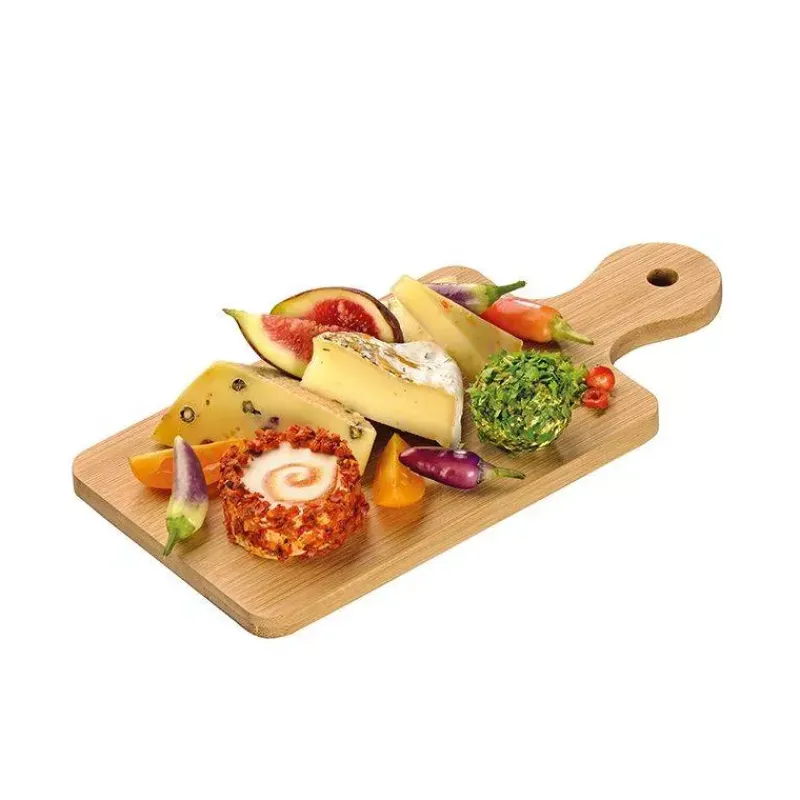 Plats À Fromage | Planches À Découper En Bois-ZASSENHAUS Planche à tapas individuelle Apéro avec poignée en bois 21 x 10  