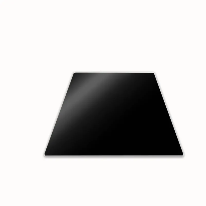 Planches En Verre | Planches De Travail-Pebbly Planche de protection préparation service en verre Noir 50 x 28 cm