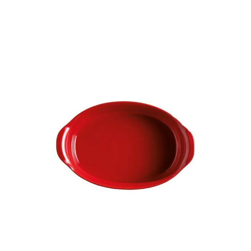 Plats À Rôtir Et Gratins-Emile HENRY Plat à Four Ultime en Céramique Petit Ovale Rouge Grand Cru