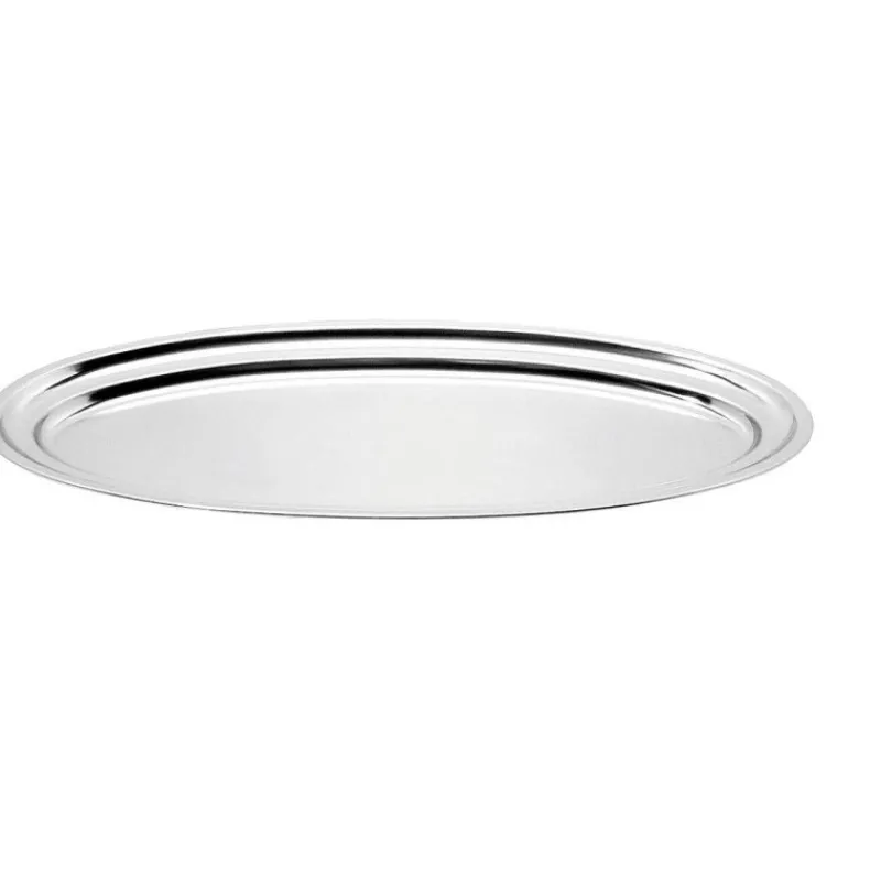 Plats Ovales-ARTAME Plat ovale Inox Service et Plateau Fruits de mer - 70 x 32 cm