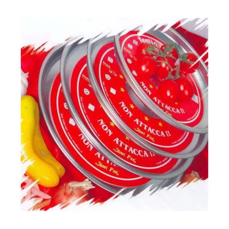 Ustensiles De Cuisine Pour Pizzas | Pizzas-SteelPan Plat Pizza acier inox 18/10 anti adhérent D36
