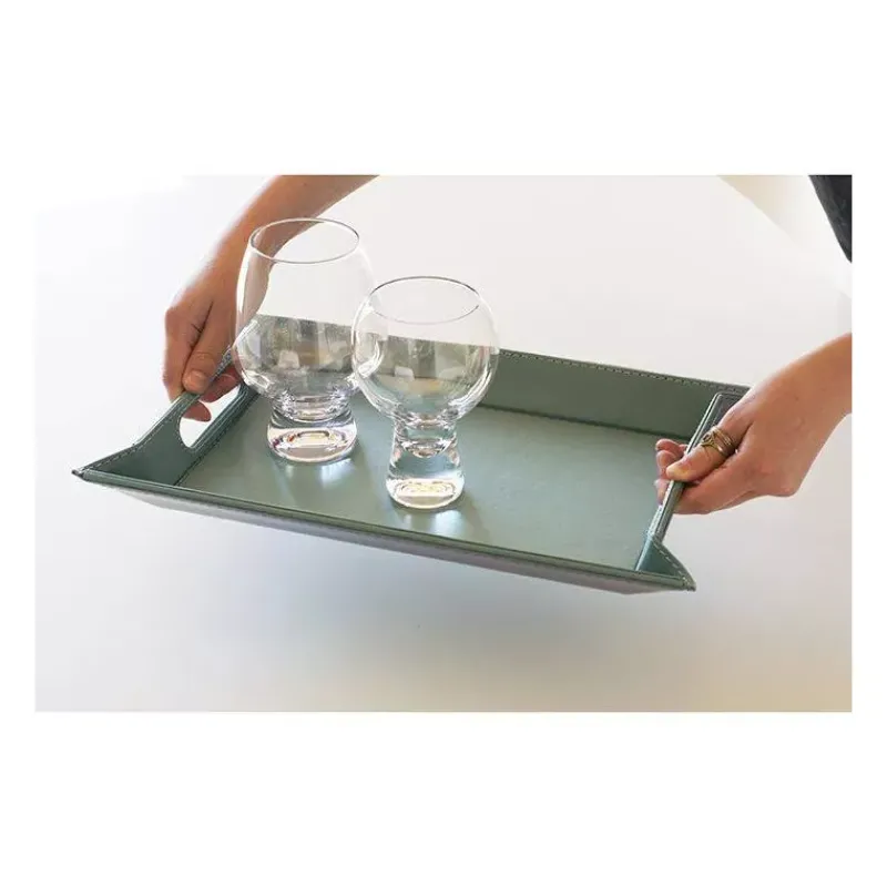 Plateaux Pliables-Freeform Plateau 55 x 41 Vert Celadon / Blanc
