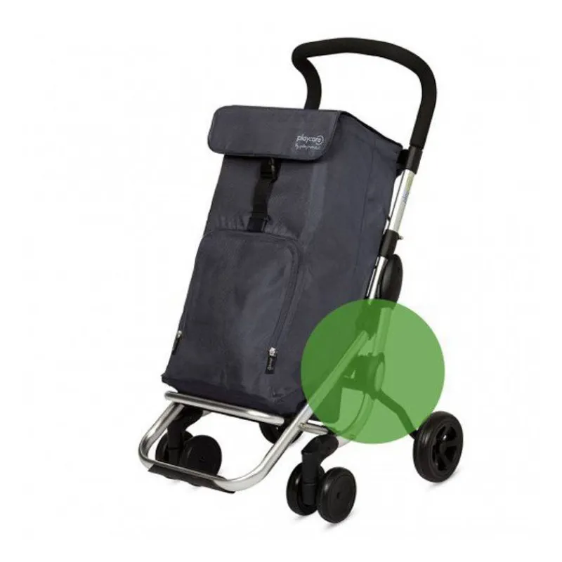 Poussettes De Marché-Playmarket PLAYCARE Poussette de marché Senior Chariot de courses 6 roues Bleu Navy
