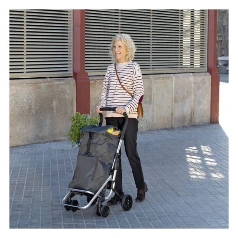 Poussettes De Marché-Playmarket PLAYCARE Poussette de marché Senior Chariot de courses 6 roues Bleu Navy
