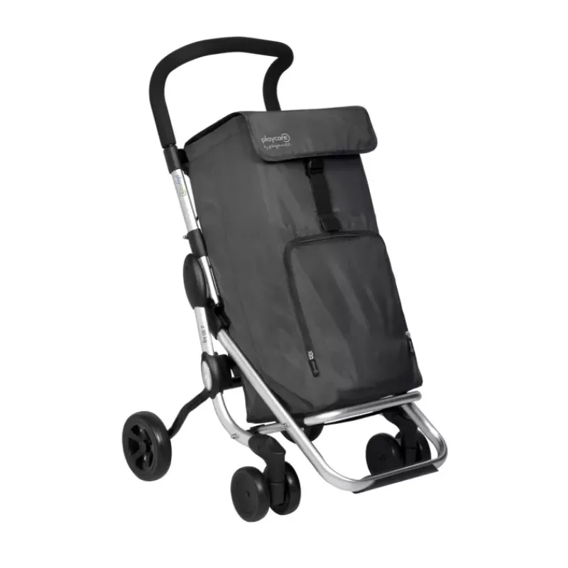 Poussettes De Marché-Playmarket PLAYCARE Poussette de marché Senior Chariot de courses 6 roues Gris Anthracite