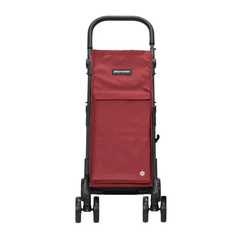 Poussettes De Marché-Playmarket POCKET Poussette de marché Chariot de courses Pliable Rouge Cranberry