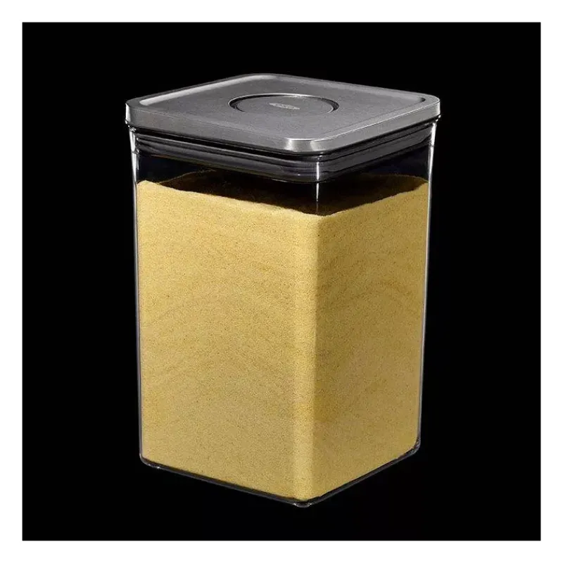 Boites Hermétiques-OXO POP INOX Boite de conservation 4.2 L Couvercle hermétique carré