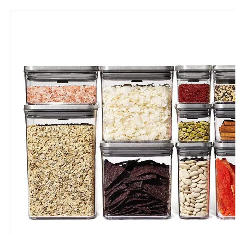 Boites Hermétiques-OXO POP INOX Boite de conservation 4.2 L Couvercle hermétique carré