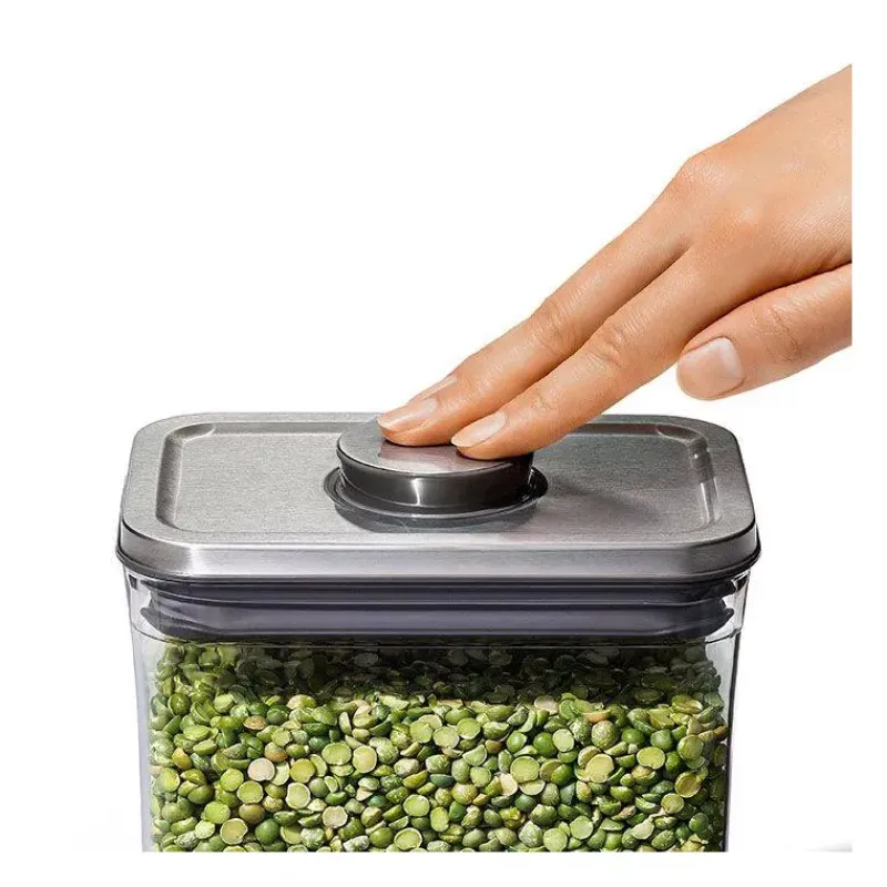 Boites Hermétiques-OXO POP INOX Boite de conservation 4.2 L Couvercle hermétique carré