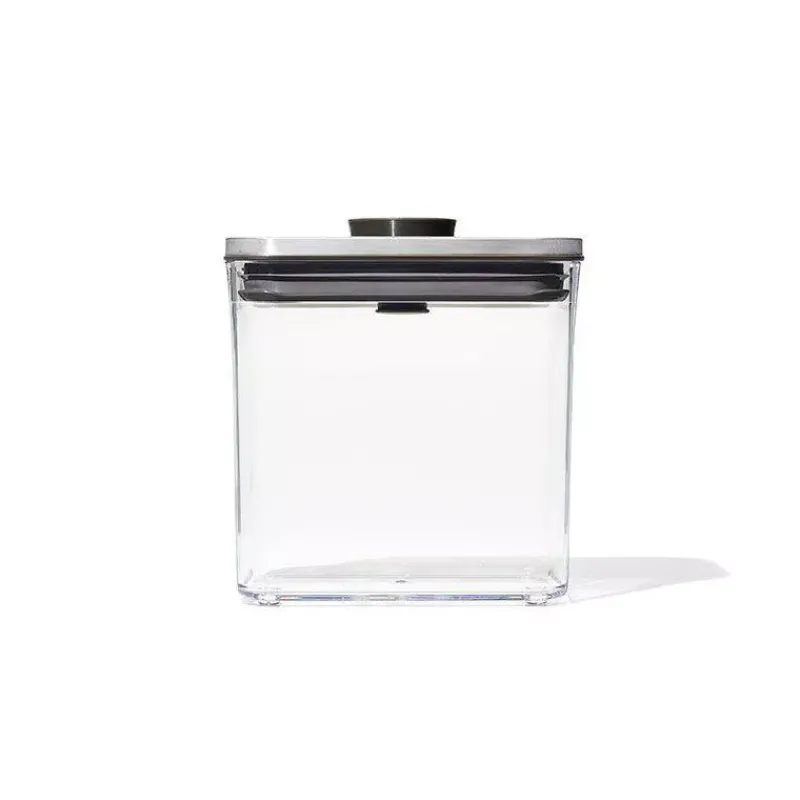 Boites Hermétiques-OXO POP INOX Boite de conservation 1,6 L Couvercle hermétique rectangle Café