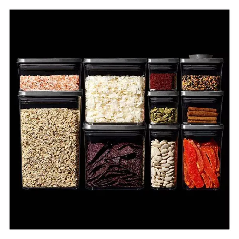 Boites Hermétiques-OXO POP INOX Boite de conservation 1,6 L Couvercle hermétique rectangle Café