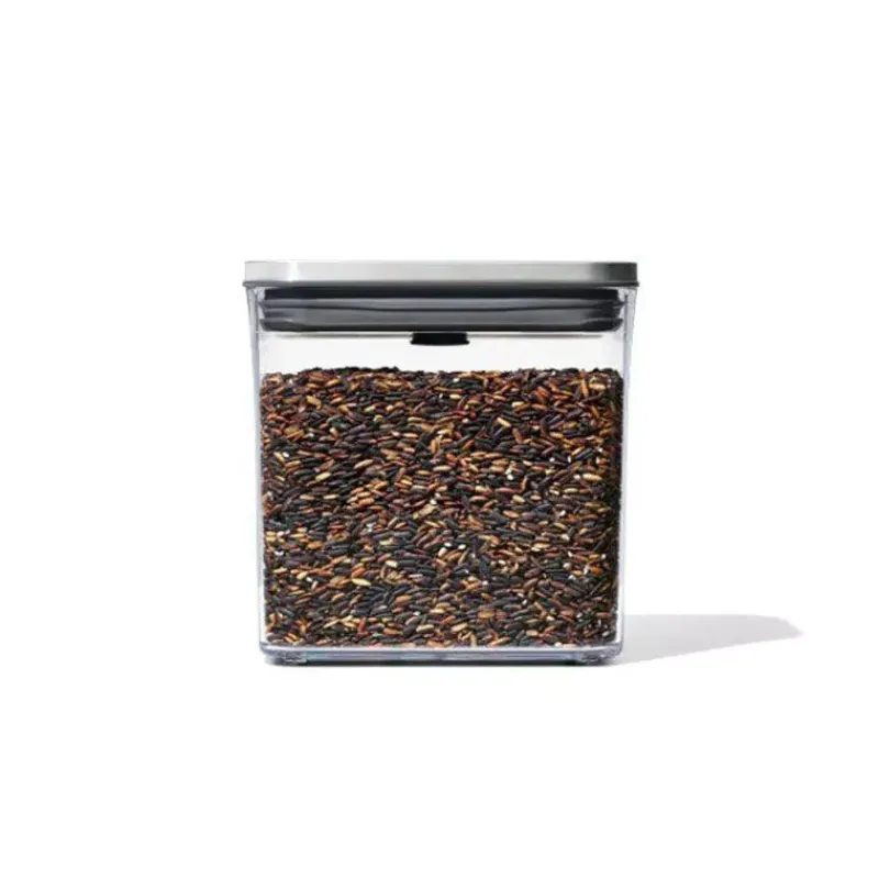 Boites Hermétiques-OXO POP INOX Boite de conservation 1,6 L Couvercle hermétique rectangle Café